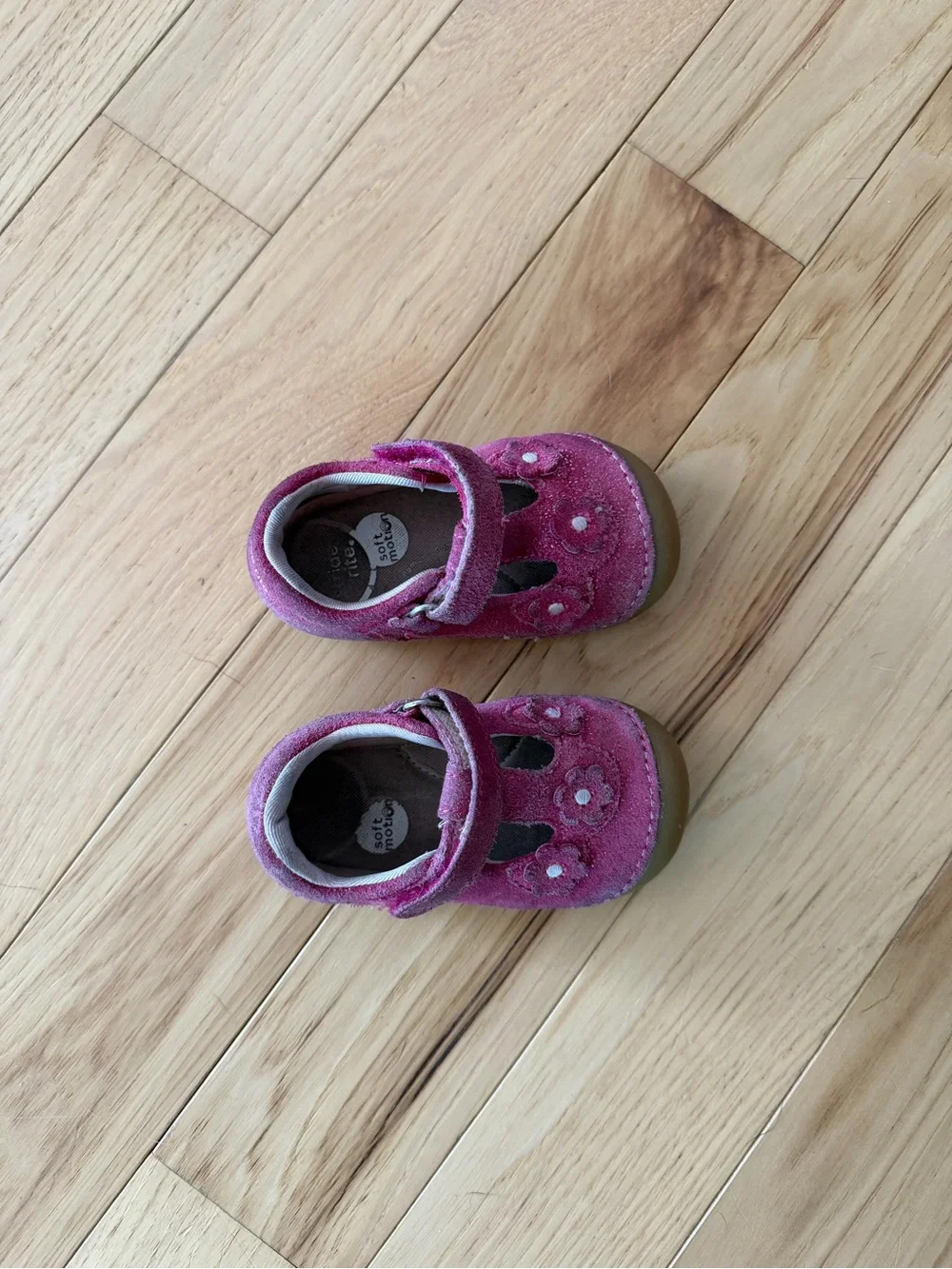 Stride Rite Toddler Girls Pink Suede Mary Jane Shoes